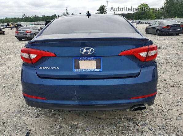 5NPE24AF3HH476834 2017 HYUNDAI SONATA Blue Rear view