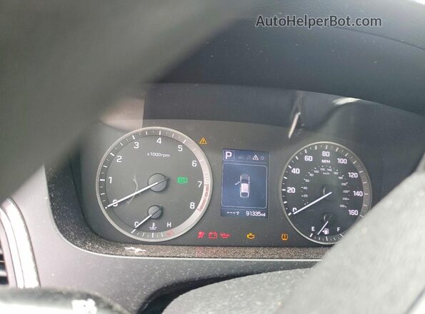 5NPE24AF3HH476834 2017 HYUNDAI SONATA Blue Instrument cluster view
