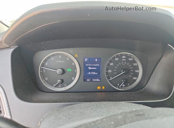 5NPE24AF3HH497019 2017 HYUNDAI SONATA Silver Instrument cluster view