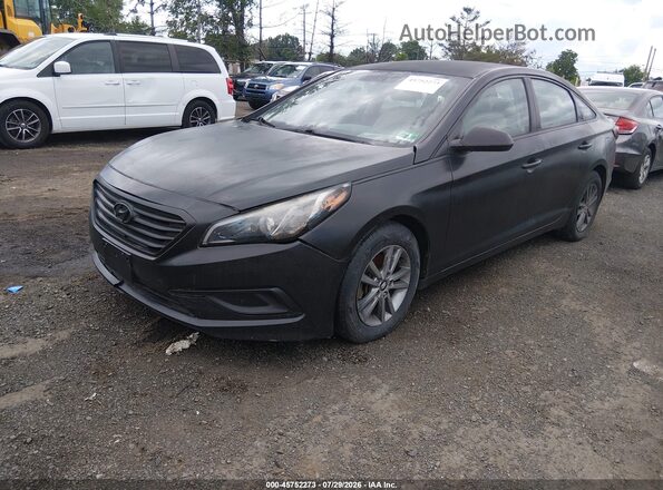 5NPE24AF3HH500792 2017 HYUNDAI SONATA Black წინა მარცხენა ხედი სამი მეოთხედიდან