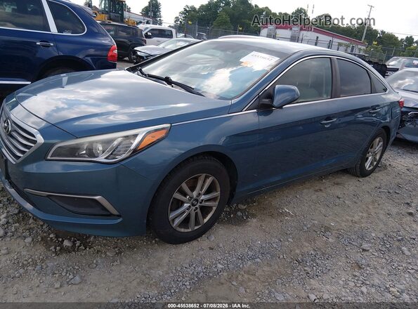 5NPE24AF3HH523862 2017 HYUNDAI SONATA Blue Առջևի ձախ երեք քառորդ տեսարան