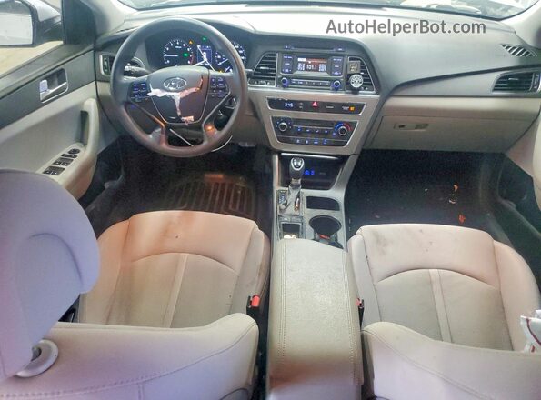 5NPE24AF3HH581180 2017 HYUNDAI SONATA White წინა პანელის ხედი