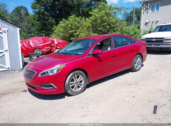 5NPE24AF3HH584094 2017 HYUNDAI SONATA Red Передня ліва чверть