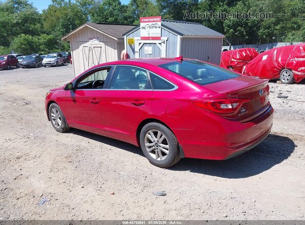 5NPE24AF3HH584094 2017 HYUNDAI SONATA Red Задня ліва чверть