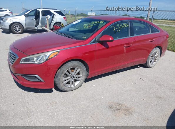 5NPE24AF3HH584743 2017 HYUNDAI SONATA Red Передня ліва чверть