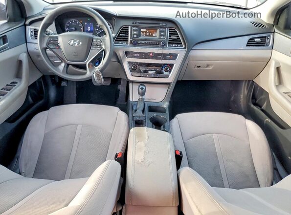 5NPE24AF3HH587139 2017 HYUNDAI SONATA Black წინა პანელის ხედი
