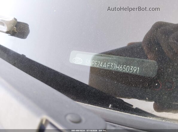 5NPE24AF3JH650391 2018 HYUNDAI SONATA Серый Вид подкапотного пространства