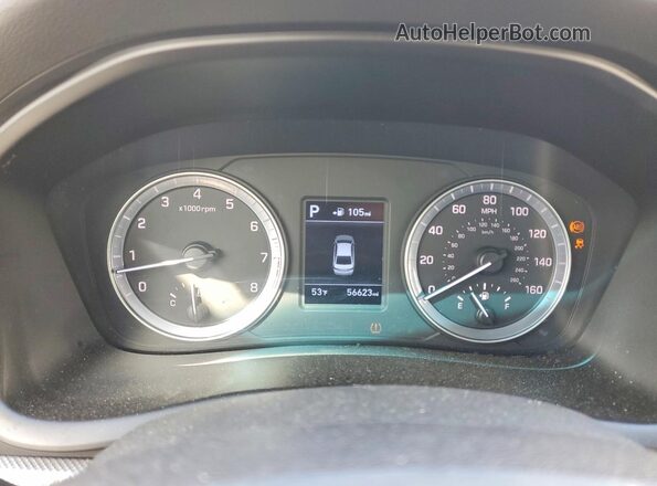 5NPE24AF3KH808603 2019 HYUNDAI SONATA Gray Սարքավորումների վահանակի տեսք