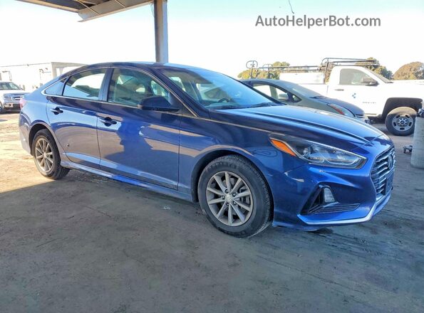 5NPE24AF3KH816376 2019 HYUNDAI SONATA Blue Передня права чверть