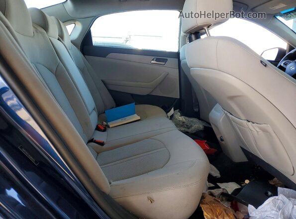 5NPE24AF3KH816376 2019 HYUNDAI SONATA Blue Вид задніх сидінь