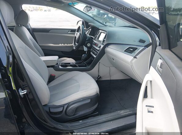 5NPE24AF3KH819603 2019 HYUNDAI SONATA Black Widok wnętrza z przodu
