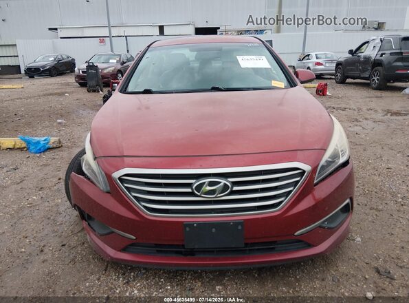 5NPE24AF4GH285342 2016 HYUNDAI SONATA Red Вид щитка приладів