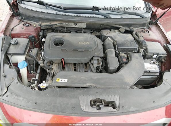 5NPE24AF4GH285342 2016 HYUNDAI SONATA Red Вид ззаду