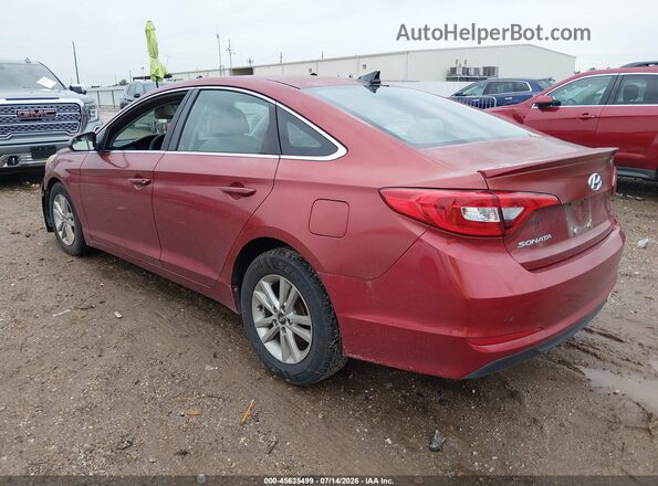 5NPE24AF4GH285342 2016 HYUNDAI SONATA Red Задня ліва чверть