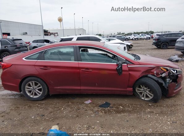 5NPE24AF4GH285342 2016 HYUNDAI SONATA Red Вид задньої частини салону