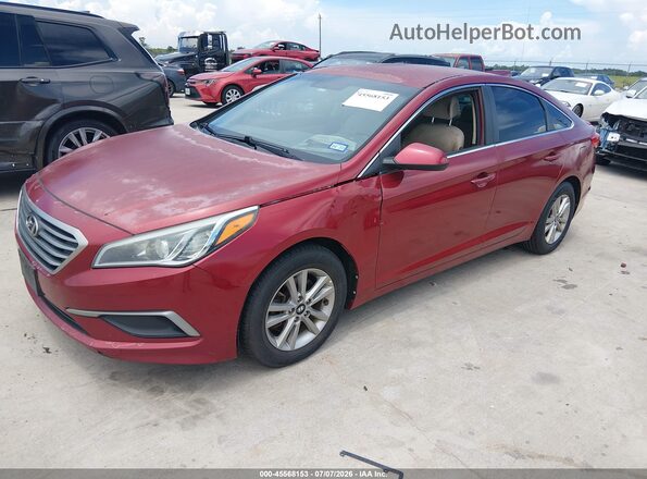 5NPE24AF4GH286409 2016 HYUNDAI SONATA Red Przód lewy