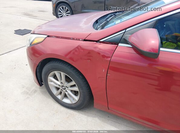 5NPE24AF4GH286409 2016 HYUNDAI SONATA Red Widok z przodu
