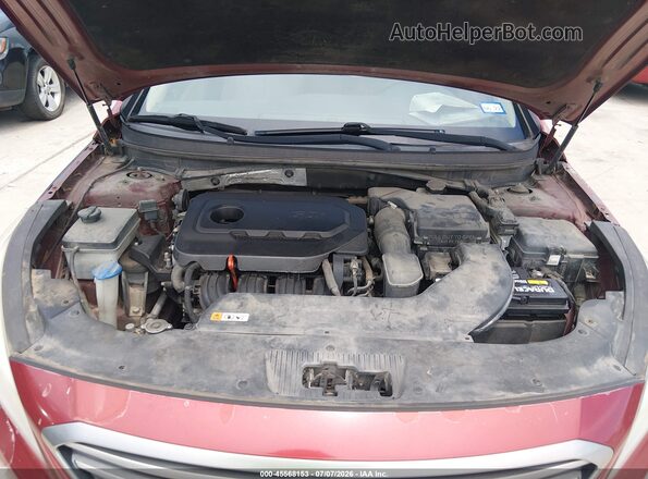 5NPE24AF4GH286409 2016 HYUNDAI SONATA Red Widok z tyłu