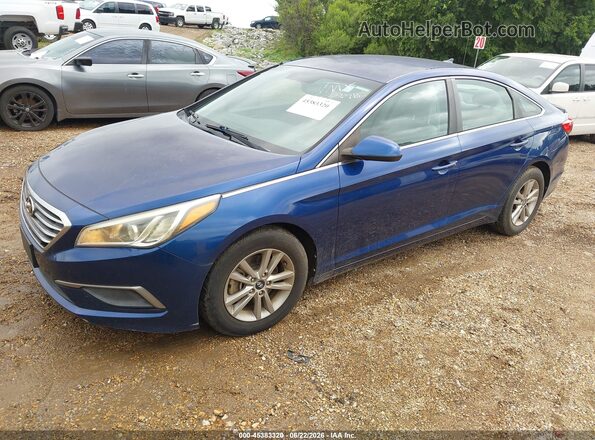 5NPE24AF4GH333678 2016 HYUNDAI SONATA Blue Передня ліва чверть