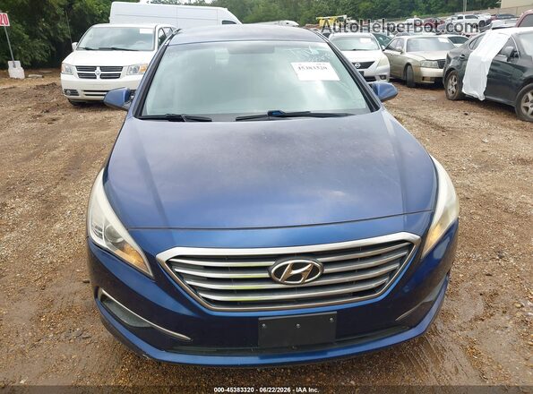 5NPE24AF4GH333678 2016 HYUNDAI SONATA Blue Вид спереду