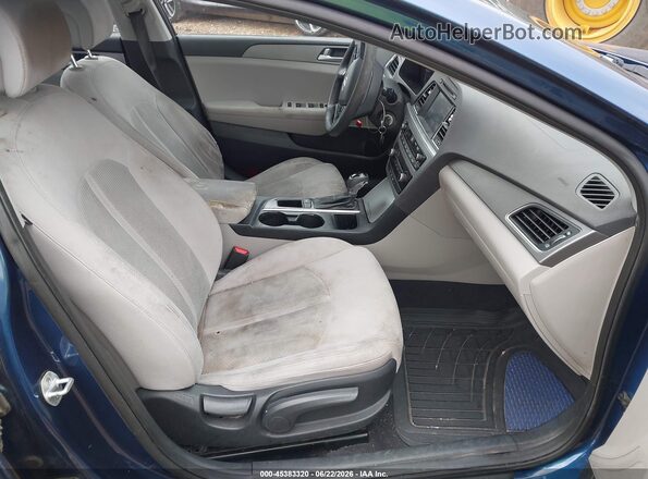 5NPE24AF4GH333678 2016 HYUNDAI SONATA Blue Вид салону спереду