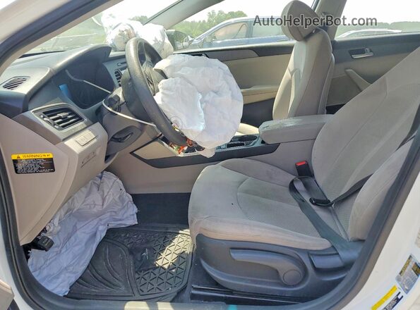 5NPE24AF4GH333793 2016 HYUNDAI SONATA White წინა სალონის ხედი