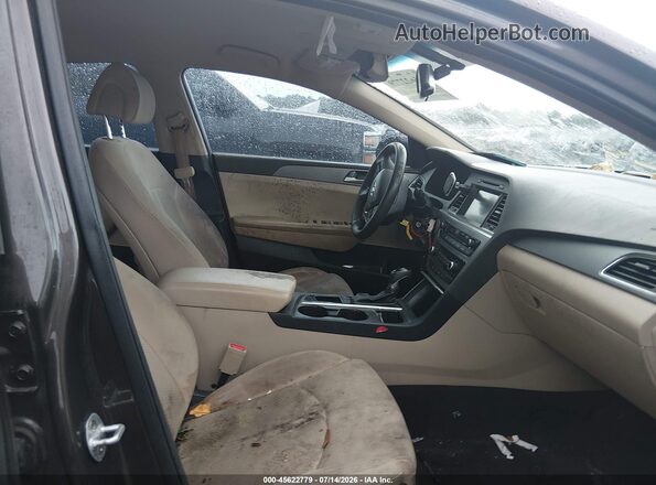 5NPE24AF4GH344535 2016 HYUNDAI SONATA Brown Widok wnętrza z przodu