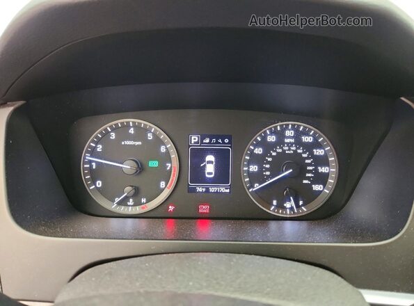 5NPE24AF4GH346723 2016 HYUNDAI SONATA Blue Vista del cuadro de instrumentos