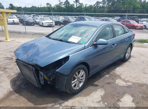 5NPE24AF4GH350934 2016 HYUNDAI SONATA Blue Передня ліва чверть