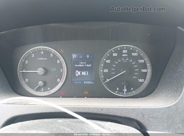 5NPE24AF4GH350934 2016 HYUNDAI SONATA Blue Вид задніх сидінь