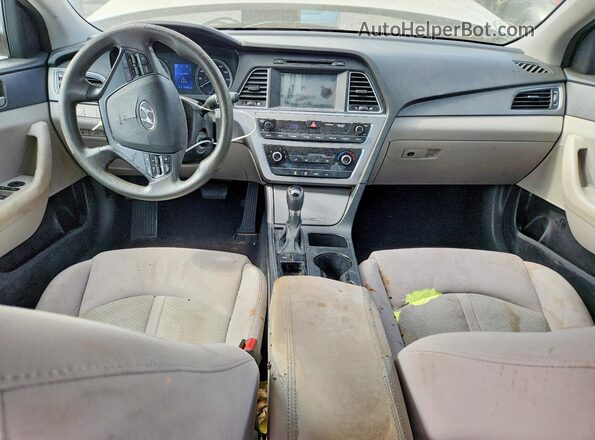 5NPE24AF4GH359388 2016 HYUNDAI SONATA White Вид панелі приладів