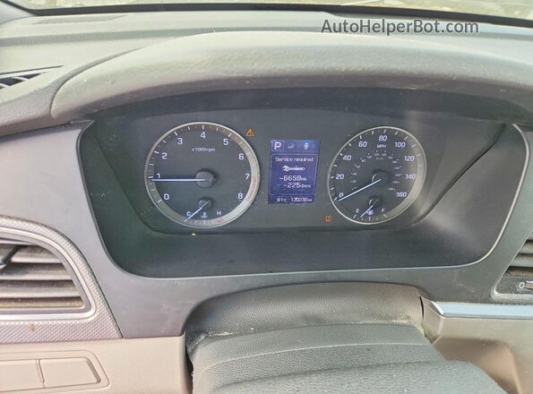 5NPE24AF4GH359388 2016 HYUNDAI SONATA White Вид щитка приладів