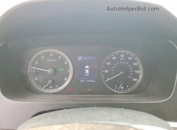 5NPE24AF4GH371346 2016 HYUNDAI SONATA Black Widok zestawu wskaźników