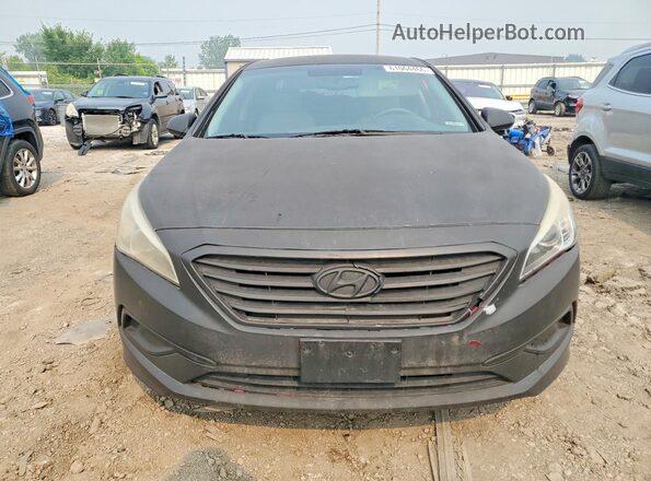 5NPE24AF4GH371346 2016 HYUNDAI SONATA Black Widok z przodu