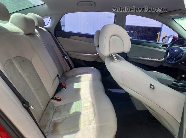 5NPE24AF4GH373291 2016 HYUNDAI SONATA Burgundy Widok tylnych siedzeń