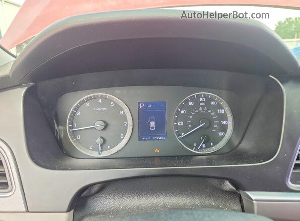 5NPE24AF4GH373291 2016 HYUNDAI SONATA Burgundy Widok zestawu wskaźników