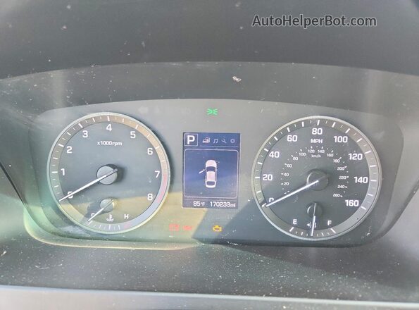 5NPE24AF4GH374747 2016 HYUNDAI SONATA Silver Սարքավորումների վահանակի տեսք