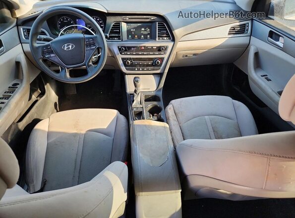 5NPE24AF4GH374747 2016 HYUNDAI SONATA Silver Առջևի վահանակի տեսք