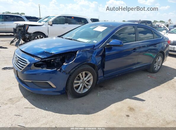 5NPE24AF4GH385389 2016 HYUNDAI SONATA Blue Przód lewy