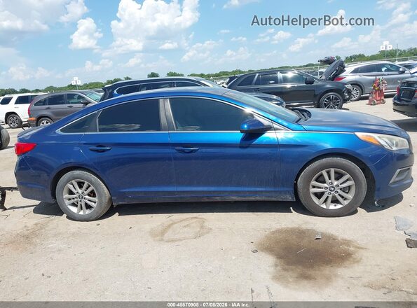 5NPE24AF4GH385389 2016 HYUNDAI SONATA Blue Widok wnętrza z tyłu