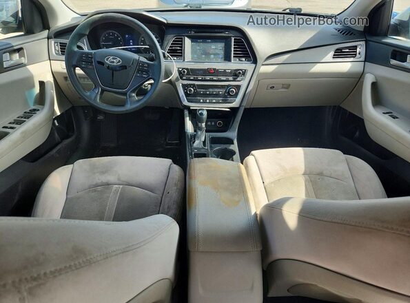 5NPE24AF4GH387756 2016 HYUNDAI SONATA Silver Առջևի վահանակի տեսք