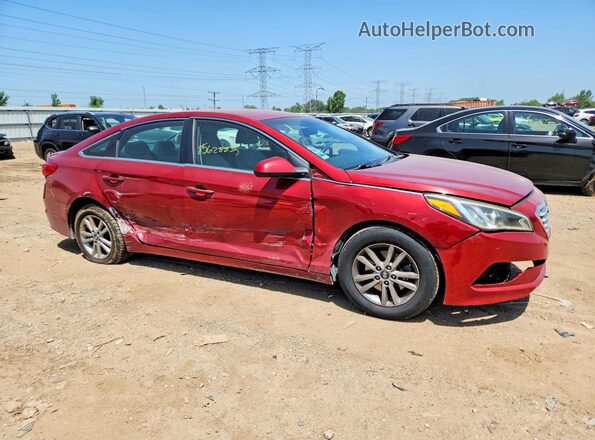 5NPE24AF4GH417984 2016 HYUNDAI SONATA Red წინა მარჯვენა