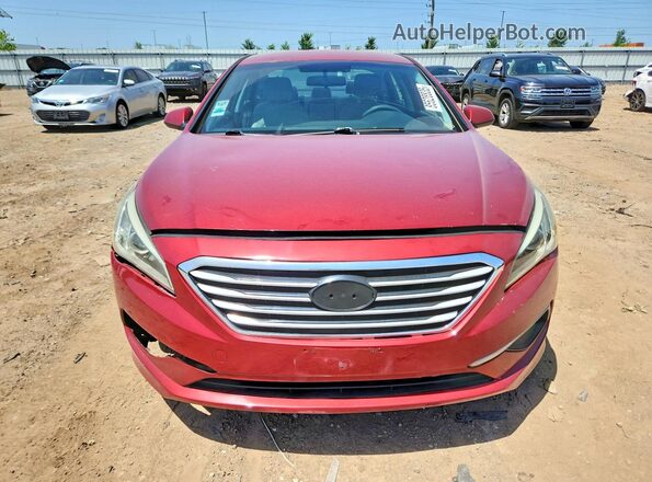 5NPE24AF4GH417984 2016 HYUNDAI SONATA Red წინა ხედი