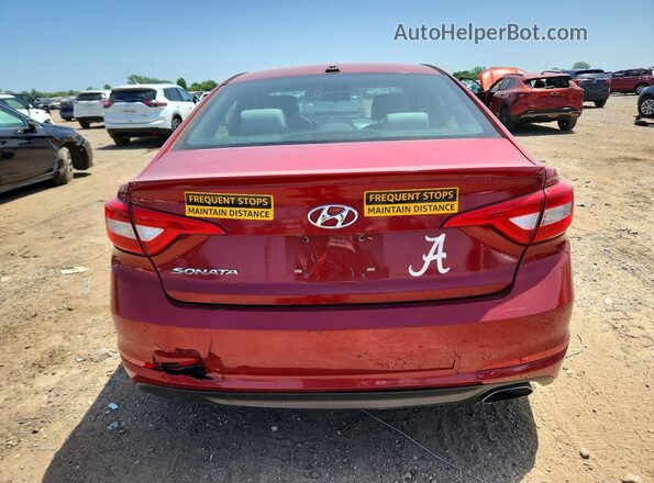 5NPE24AF4GH417984 2016 HYUNDAI SONATA Red უკანა ხედი