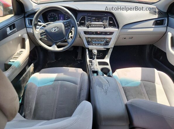 5NPE24AF4GH417984 2016 HYUNDAI SONATA Red წინა პანელის ხედი