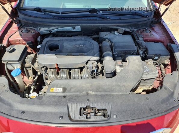 5NPE24AF4GH417984 2016 HYUNDAI SONATA Red უკანა სალონის ხედი