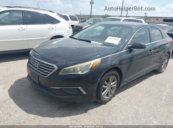 5NPE24AF4HH453868 2017 HYUNDAI SONATA Black Vista tres cuartos delantera izquierda