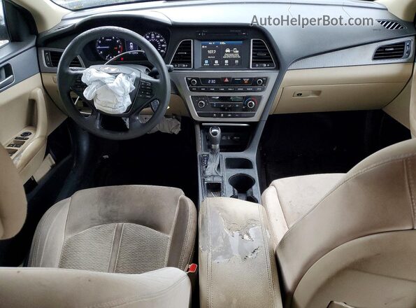 5NPE24AF4HH462506 2017 HYUNDAI SONATA Brown წინა პანელის ხედი