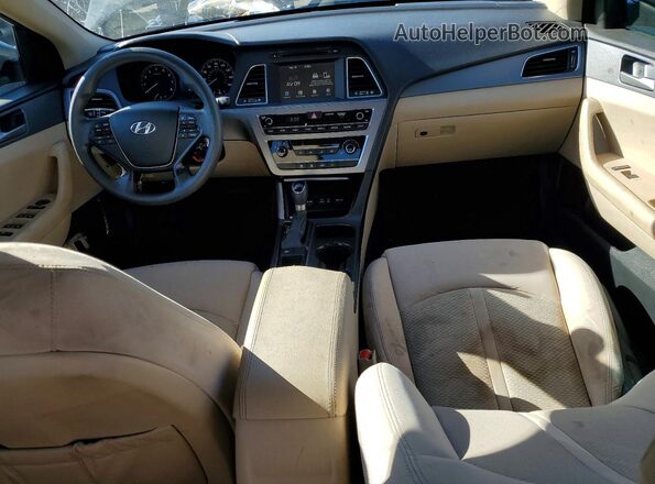 5NPE24AF4HH473358 2017 HYUNDAI SONATA Black Вид панелі приладів
