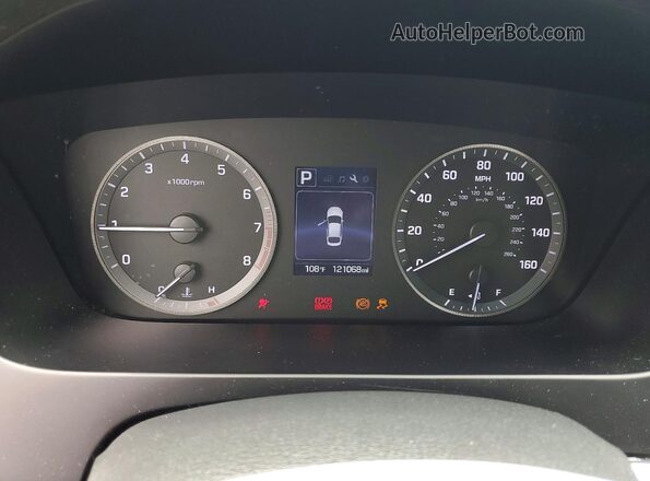 5NPE24AF4HH507735 2017 HYUNDAI SONATA White Widok zestawu wskaźników